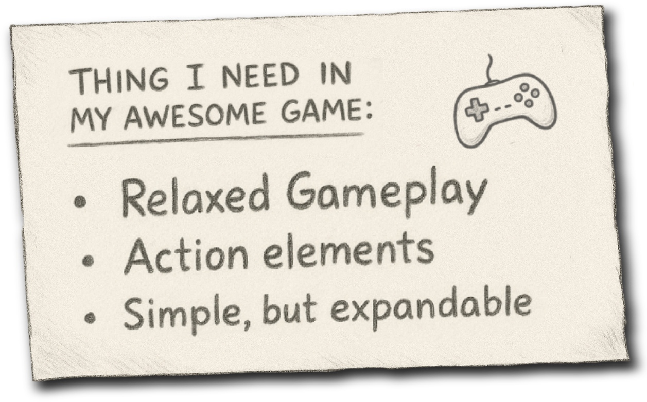 Things I need in my awesome game